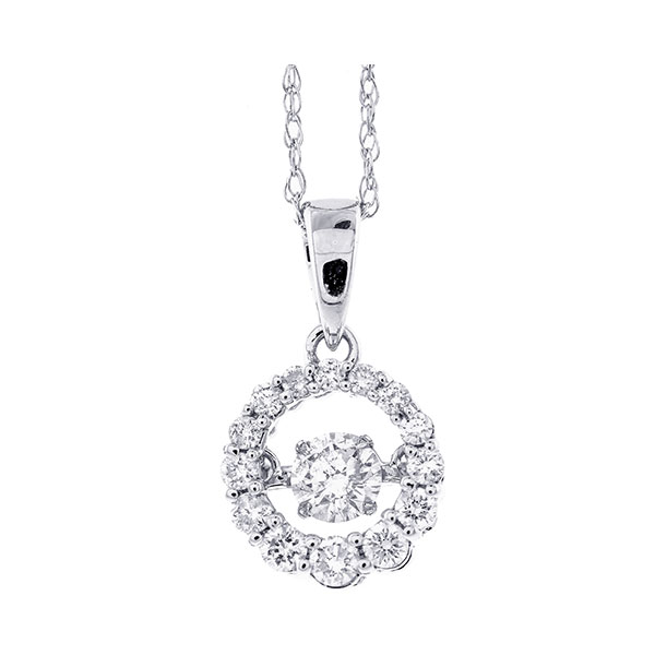 14KT White Gold & Diamond Classic Book New Rythem Of Love Neckwear Pendant  - 1/3 ctw Biondi Diamond Jewelers Aurora, CO