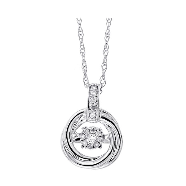 14KT White Gold & Diamond Classic Book New Rythem Of Love Neckwear Pendant  - 1/10 ctw Biondi Diamond Jewelers Aurora, CO