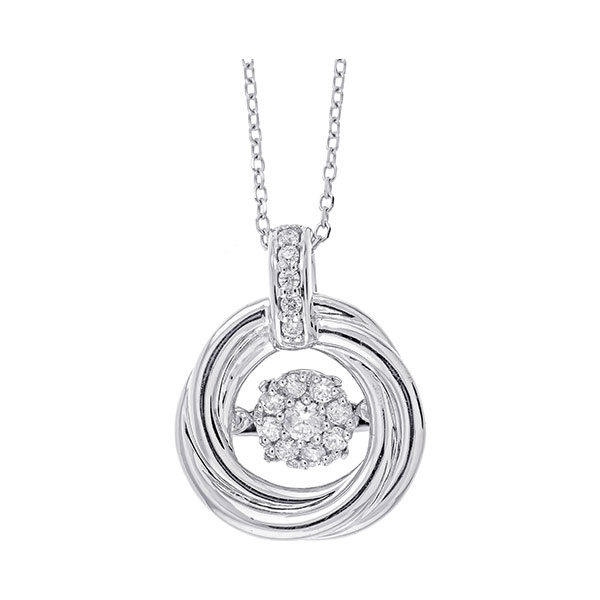 14KT White Gold & Diamond Classic Book New Rythem Of Love Neckwear Pendant  - 1/6 ctw Biondi Diamond Jewelers Aurora, CO