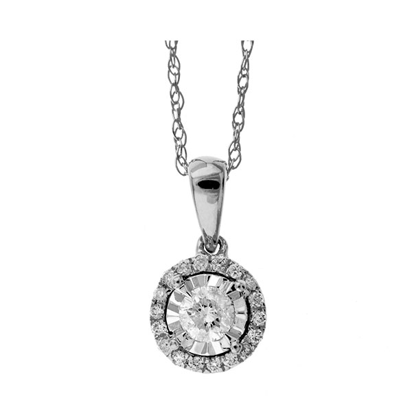 14KT White Gold & Diamond Classic Book Neckwear Pendant  - 1/6 ctw Armentor Jewelers New Iberia, LA