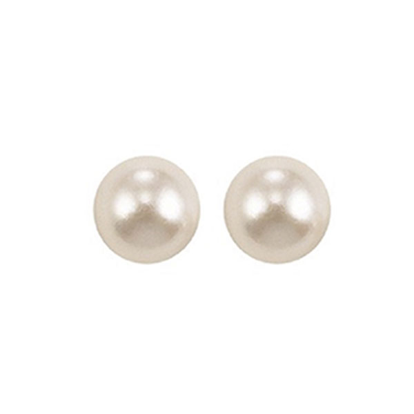 14KT White Gold Classic Book Akoya Pearl Stud Earrings E.M. Smith Family Jewelers Chillicothe, OH