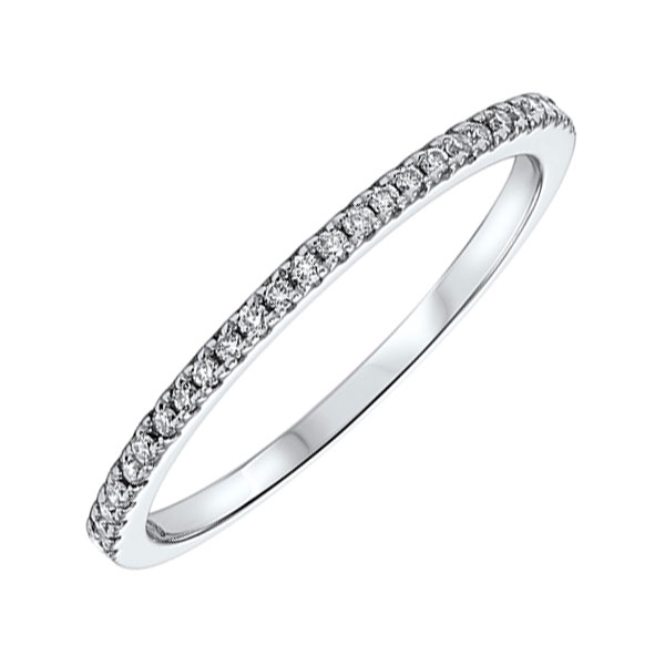 10KT White Gold & Diamond Classic Book Stackable Fashion Ring  - 1/8 ctw Ross's Fine Jewelers Kilmarnock, VA