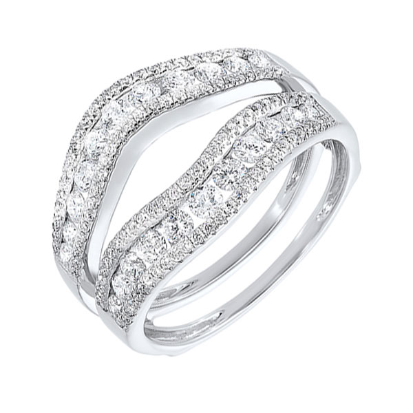14KT White Gold & Diamond Classic Book Diamond Wraps Fashion Ring    - 1 ctw Ross's Fine Jewelers Kilmarnock, VA