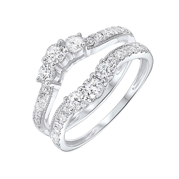 14KT White Gold & Diamond Classic Book Diamond Wraps Bridal Set Ring    - 1/2 ctw Ross's Fine Jewelers Kilmarnock, VA