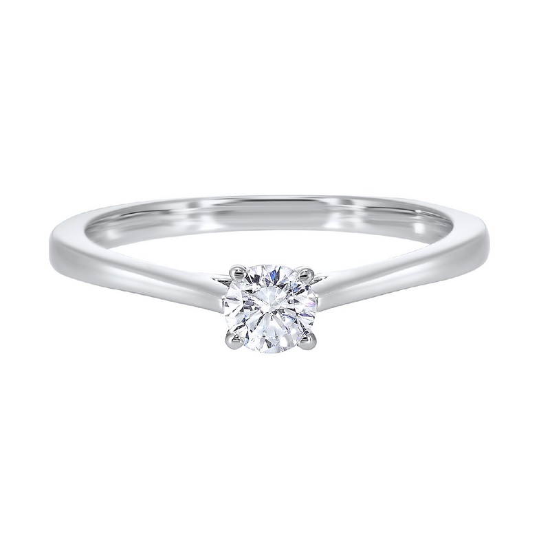 14KT White Gold & Diamond Classic Book Solitaire Fashion Ring  - 3/4 ctw Ross's Fine Jewelers Kilmarnock, VA
