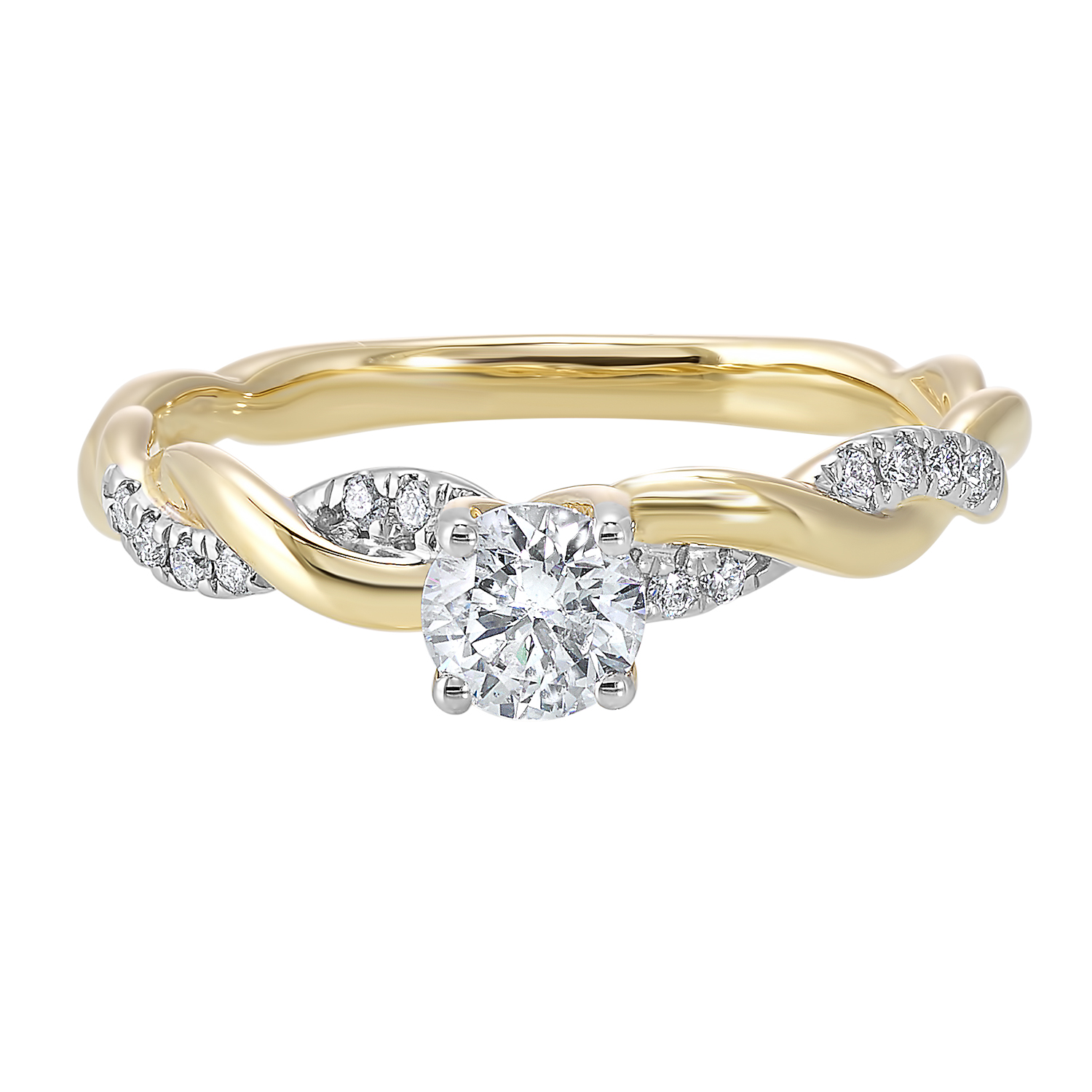 14KT Yellow Gold & Diamond Classic Book Cash & Carry Engagement Ring   - 1/2 ctw Ross's Fine Jewelers Kilmarnock, VA