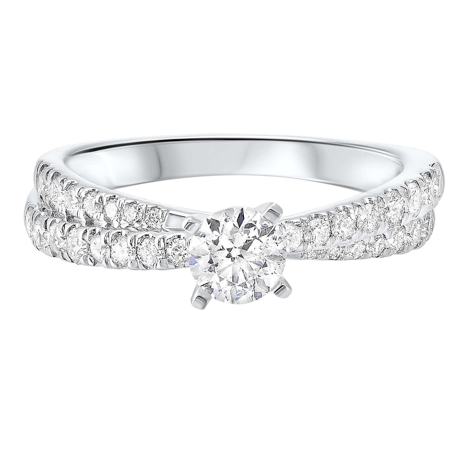 14KT White Gold & Diamond Classic Book Cash & Carry Engagement Ring   - 1 ctw Ross's Fine Jewelers Kilmarnock, VA