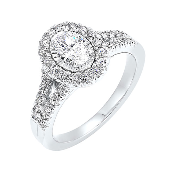 14KT White Gold & Diamond Classic Book Tru Reflection Engagement Ring  - 1 ctw Don's Jewelry & Design Washington, IA