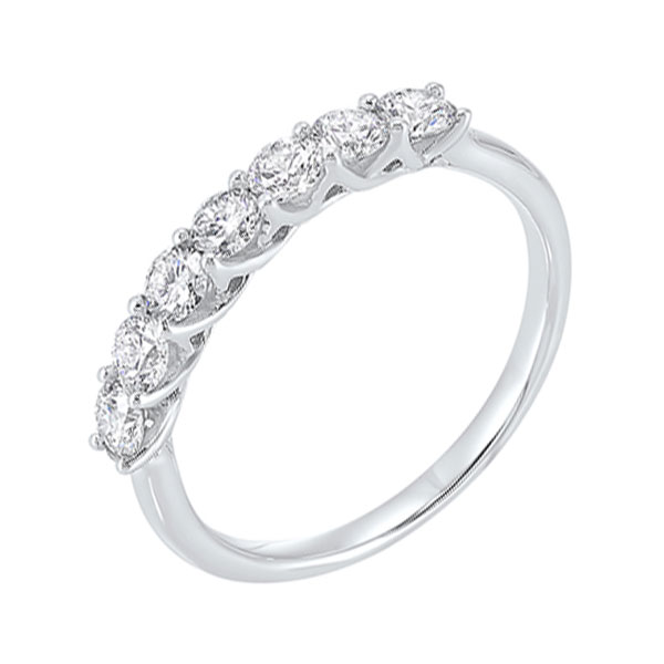 14KT White Gold & Diamond Classic Book Shared Prong Trellis Fashion Ring   - 1 ctw Malak Jewelers Charlotte, NC
