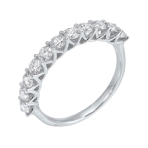 14KT White Gold & Diamond Classic Book Shared Prong Trellis Fashion Ring   - 1/2 ctw Malak Jewelers Charlotte, NC