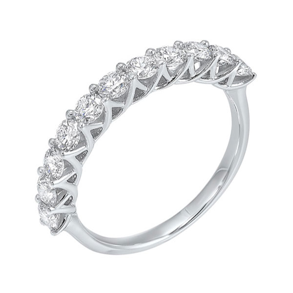 14KT White Gold & Diamond Classic Book Shared Prong Trellis Fashion Ring   - 3/4 ctw Ross's Fine Jewelers Kilmarnock, VA