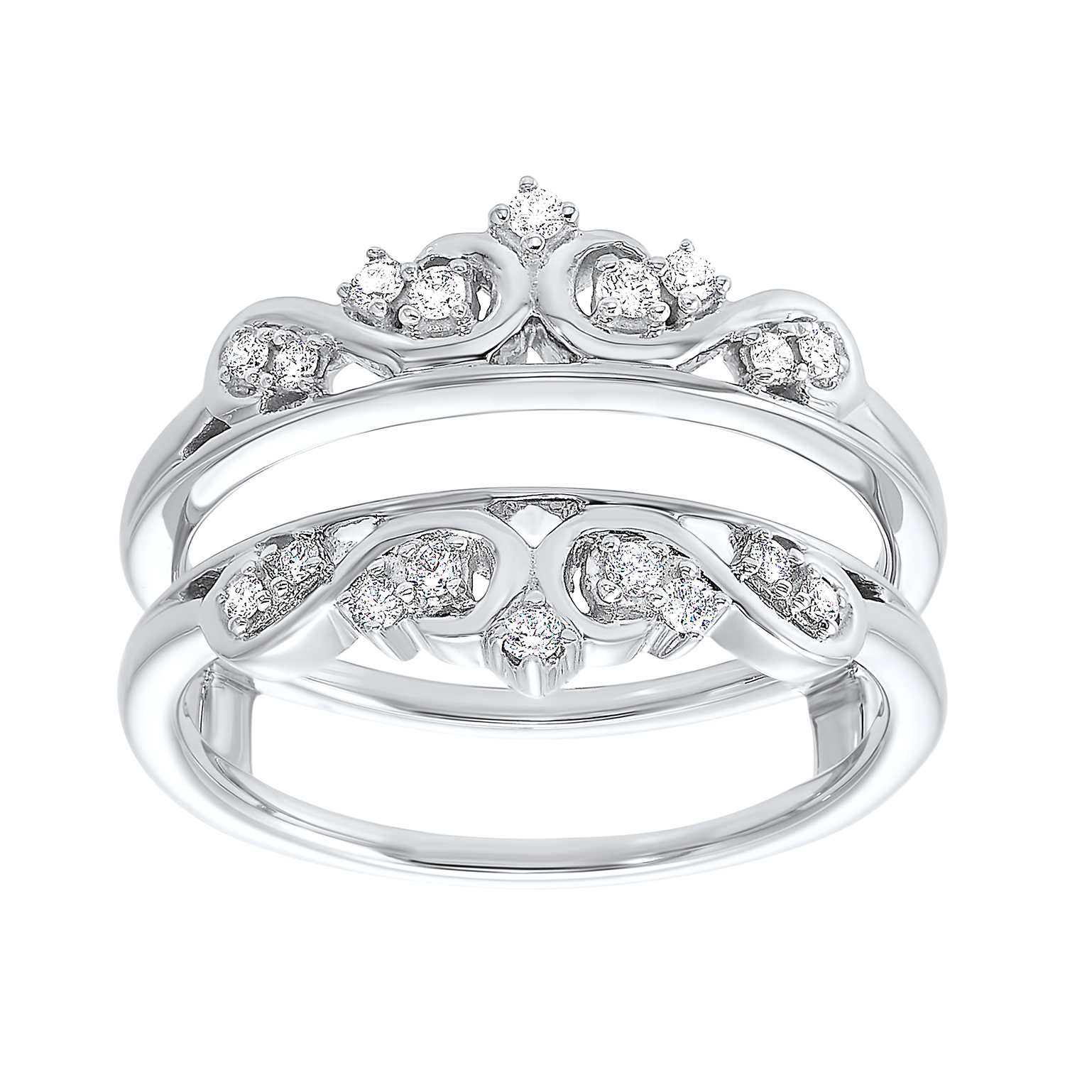 14KT White Gold & Diamond Classic Book Diamond Wraps Fashion Ring   - 1/5 ctw Ross's Fine Jewelers Kilmarnock, VA