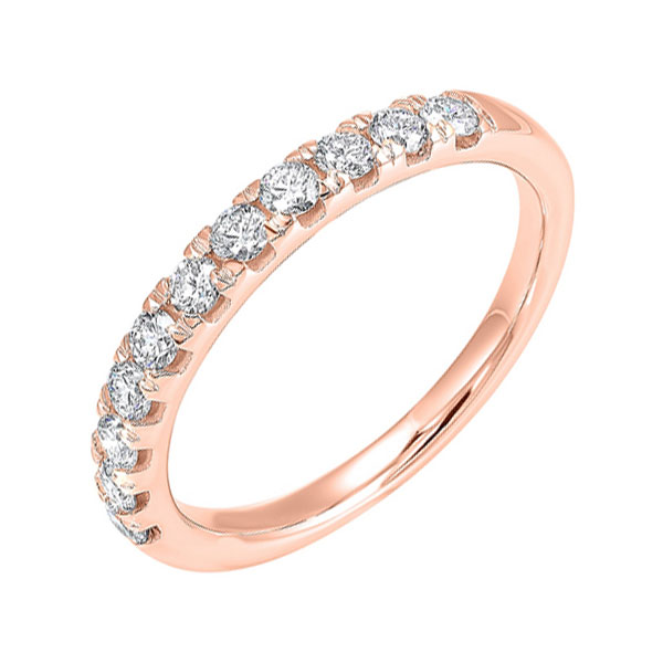 14KT Pink Gold & Diamond Classic Book Split Pave Fashion Ring   - 1/10 ctw Armentor Jewelers New Iberia, LA