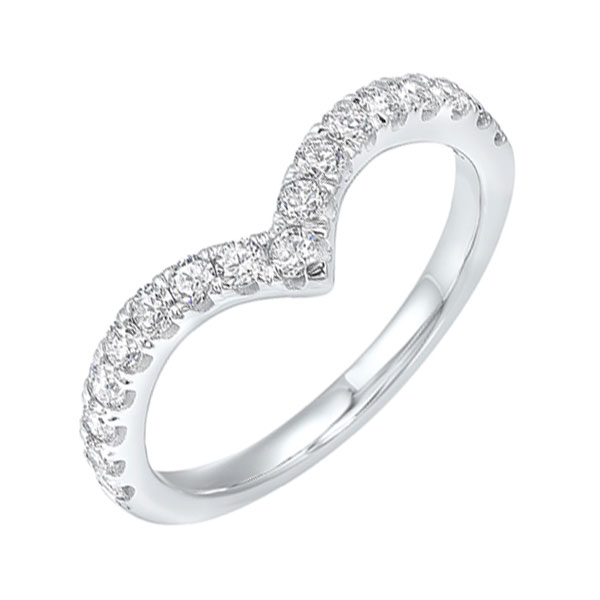 14KT White Gold & Diamond Classic Book Chevron Fashion Ring   - 1/4 ctw Malak Jewelers Charlotte, NC