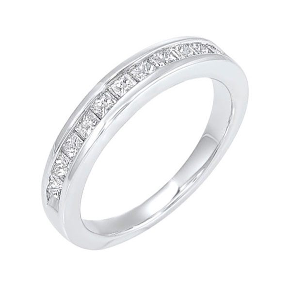 14KT White Gold & Diamond Classic Book Princess Channel Fashion Ring   - 1/2 ctw Malak Jewelers Charlotte, NC