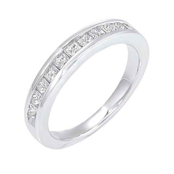 14KT White Gold & Diamond Classic Book Princess Channel Fashion Ring   - 1/4 ctw Malak Jewelers Charlotte, NC