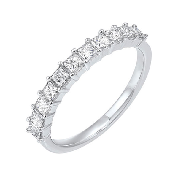 14KT White Gold & Diamond Classic Book Princess Prong Fashion Ring   - 1/2 ctw E.M. Smith Family Jewelers Chillicothe, OH