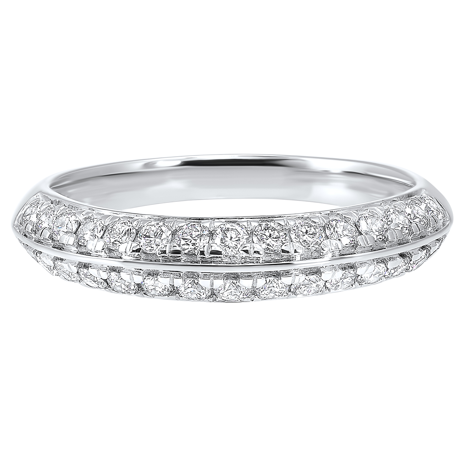 Multi-Row Diamond Ring in 14K White Gold (1/10 ct. tw.) Ross's Fine Jewelers Kilmarnock, VA