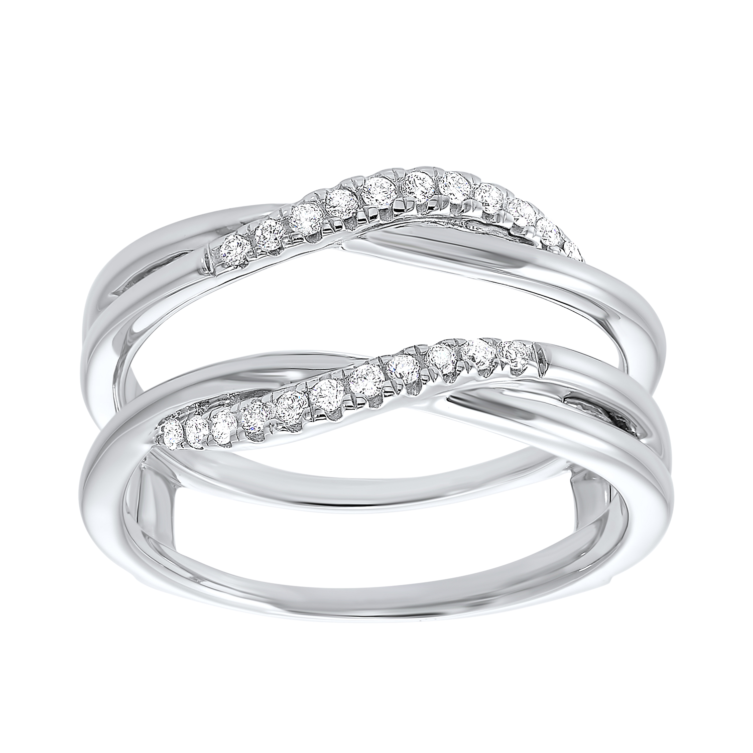 14KT White Gold & Diamond Classic Book Diamond Wraps Fashion Ring   - 1/6 ctw Ross's Fine Jewelers Kilmarnock, VA