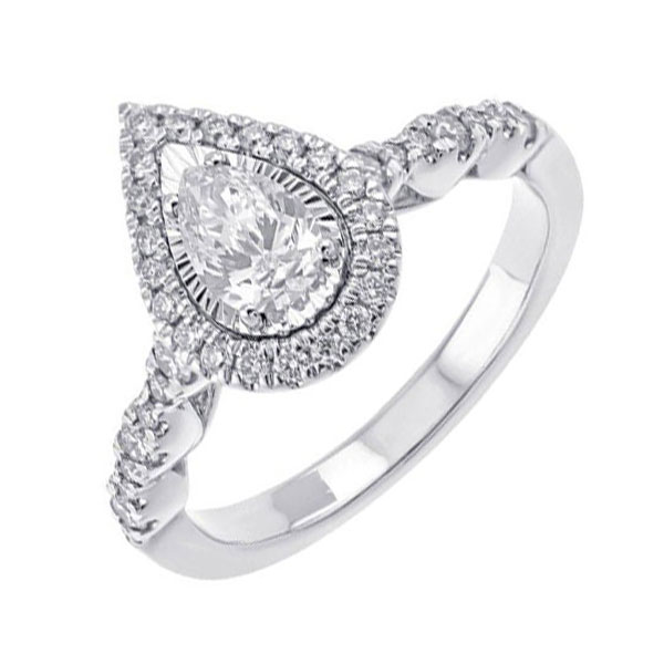 14KT White Gold & Diamond Classic Book Engagement Ring  - 5/8 ctw Bell Jewelers Murfreesboro, TN