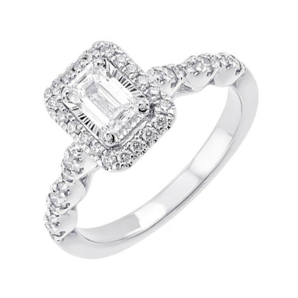 14KT White Gold & Diamond Classic Book Engagement Ring  - 7/8 ctw E.M. Smith Family Jewelers Chillicothe, OH