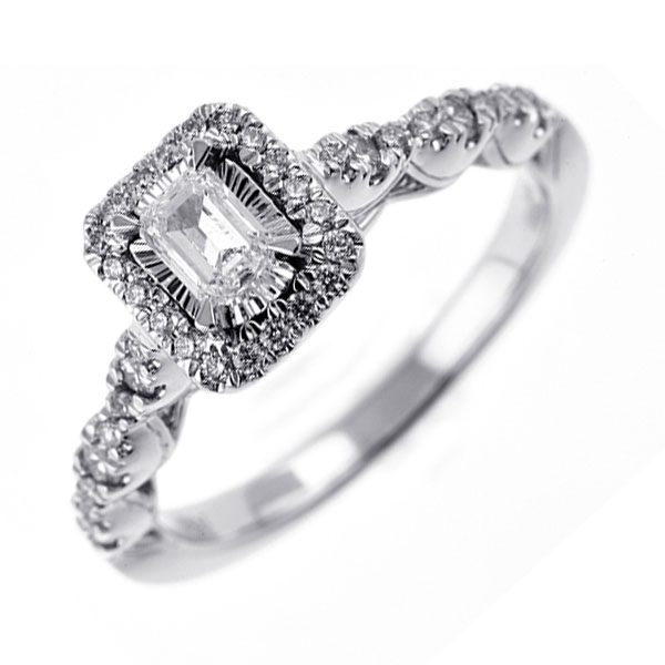 14KT White Gold & Diamond Classic Book Engagement Ring  - 5/8 ctw Bell Jewelers Murfreesboro, TN