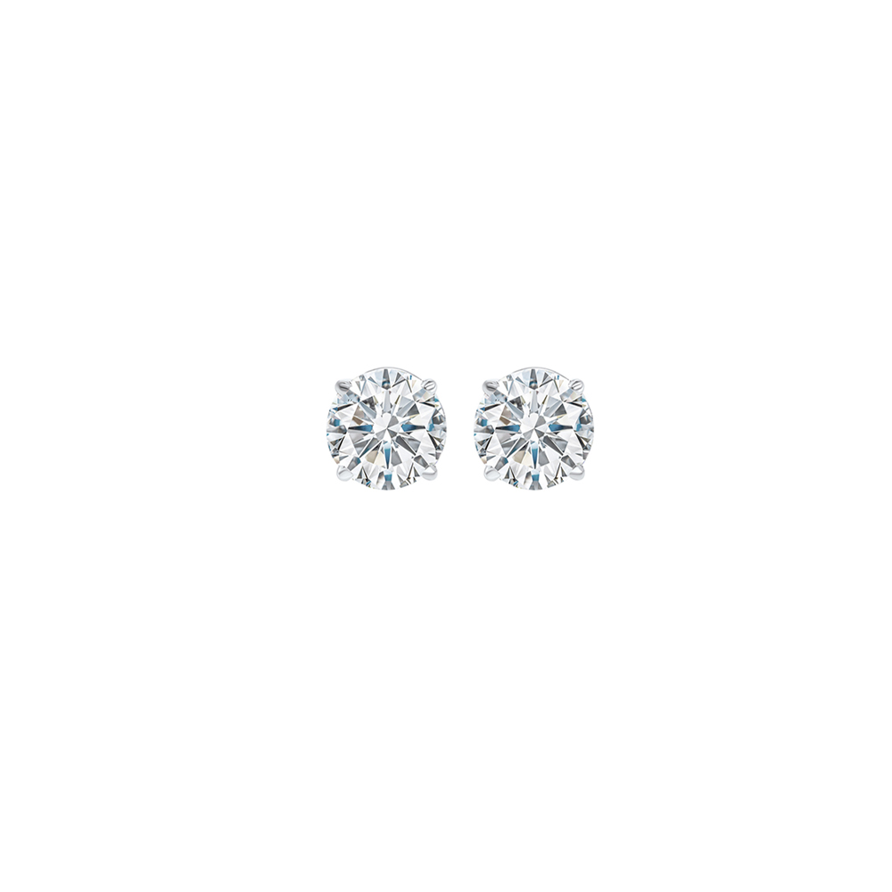 14KT White Gold & Diamond Classic Book G8 Stud Earrings  - 1/5 ctw Falls Jewelers Concord, NC