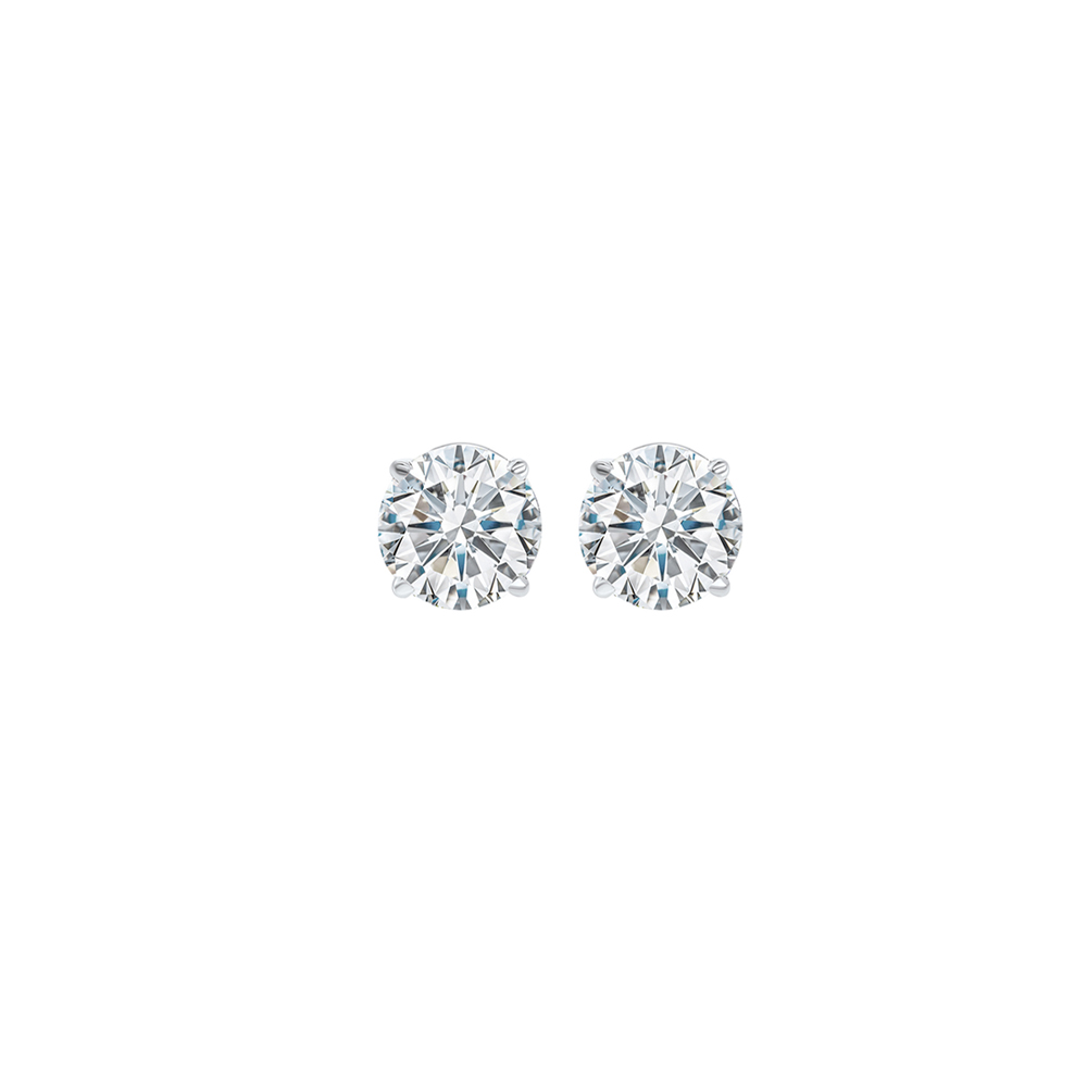 14KT White Gold & Diamond Classic Book G8 Stud Earrings  - 1/4 ctw Enchanted Jewelry Plainfield, CT