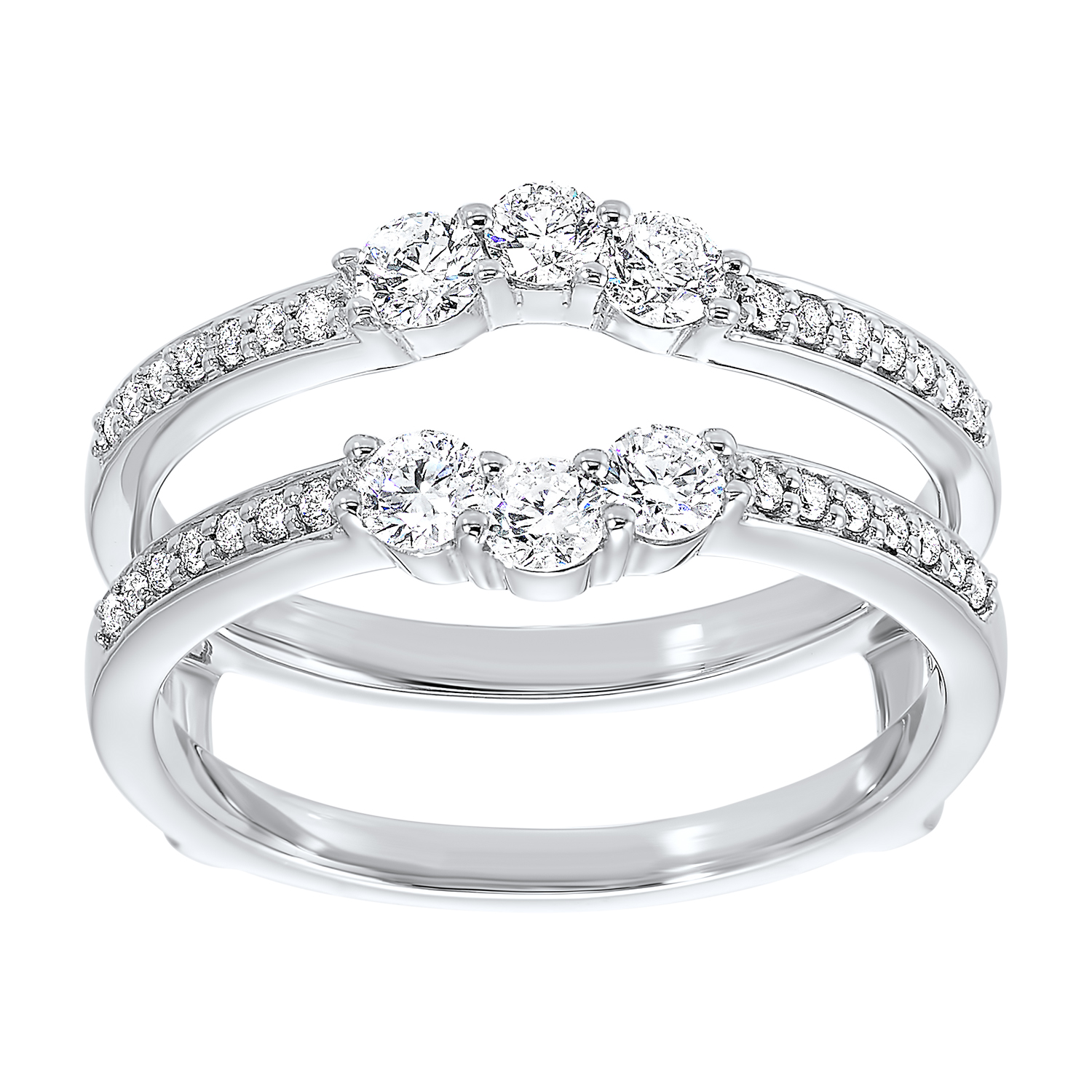 14KT White Gold & Diamond Classic Book Diamond Wraps Engagement Ring  - 5/8 ctw Ross's Fine Jewelers Kilmarnock, VA