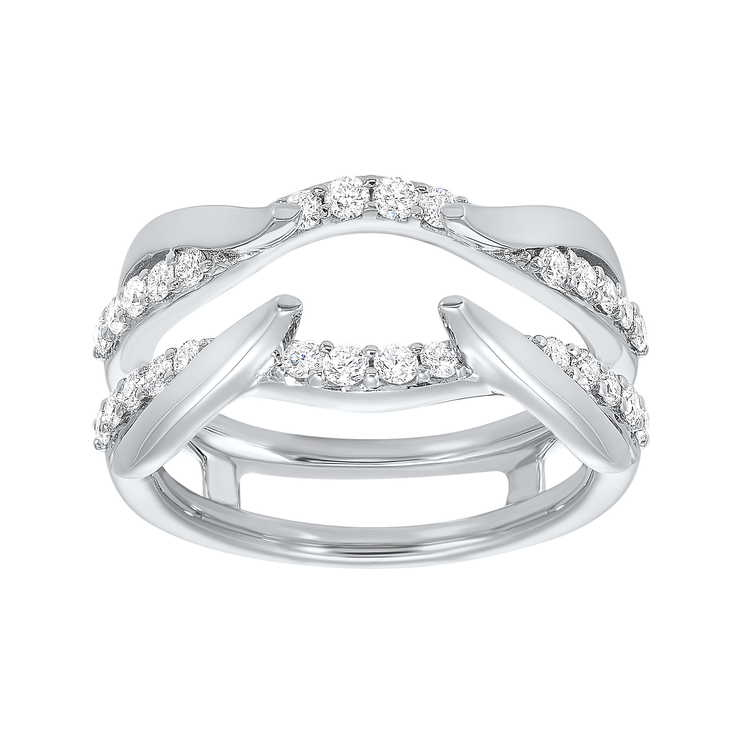 14KT White Gold & Diamond Classic Book Bridal Bells Engagement Ring  - 1/2 ctw Ross's Fine Jewelers Kilmarnock, VA