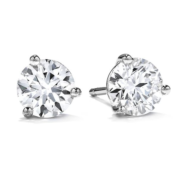 2.5 ctw. Three-Prong Stud Earrings in Platinum Becky Beauchine Kulka Diamonds and Fine Jewelry Okemos, MI