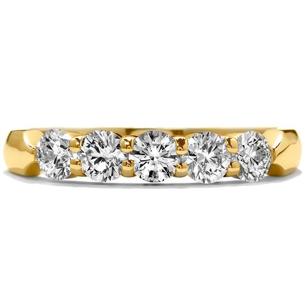 Engagement Rings - 0.25 ctw. Five-Stone Wedding Band in 18K Yellow Gold