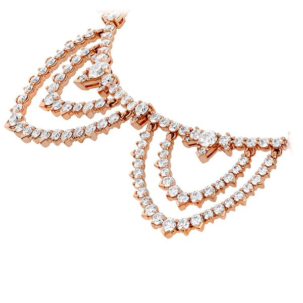 Necklaces - 30.6 ctw. Aerial Diamond Collar in 18K Rose Gold - image 2