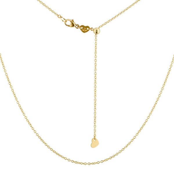 Adjustable Lightweight Cable Chain in 18K Yellow Gold by Hearts On Fire