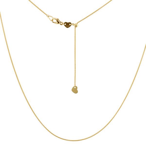 Adjustable Lightweight Wheat Chain in 18K Yellow Gold by Hearts On Fire