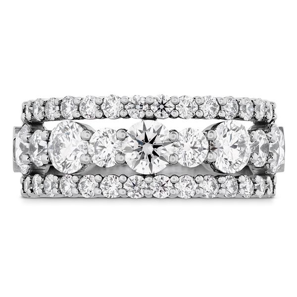 Engagement Rings - 2.25 ctw. HOF Enticing Three Row Ring in Platinum
