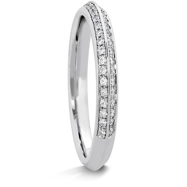 Engagement Rings - 0.18 ctw. Camilla Pave Knife Edge Band in 18K White Gold - image #2