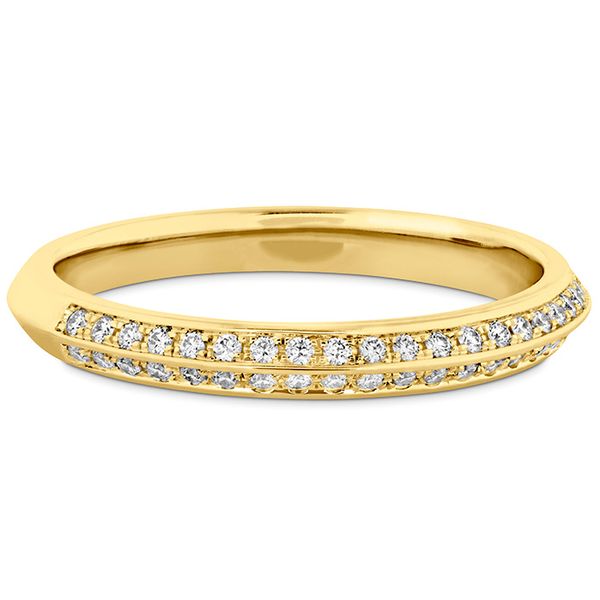 0.18 ctw. Camilla Pave Knife Edge Band in 18K Yellow Gold Image 3 Sanders Diamond Jewelers Pasadena, MD