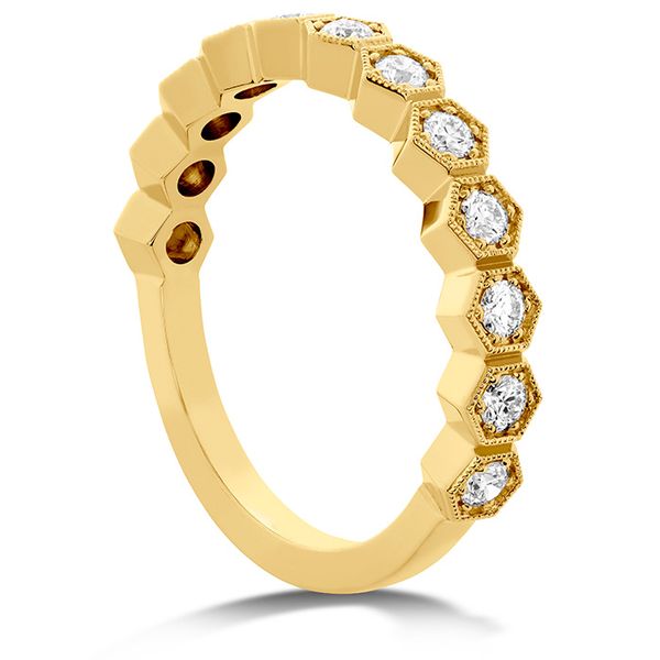 Engagement Rings - 0.38 ctw. HOF Hex Diamond Band in 18K Yellow Gold - image #2