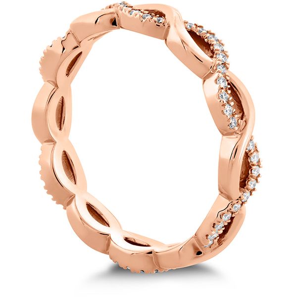 0.18 ctw. Destiny Lace Twist Eternity Band in 18K Rose Gold Image 2 Galloway and Moseley, Inc. Sumter, SC