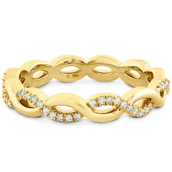 Engagement Rings - 0.18 ctw. Destiny Lace Twist Eternity Band in 18K Yellow Gold - image #3