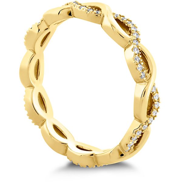Engagement Rings - 0.18 ctw. Destiny Lace Twist Eternity Band in 18K Yellow Gold - image #2