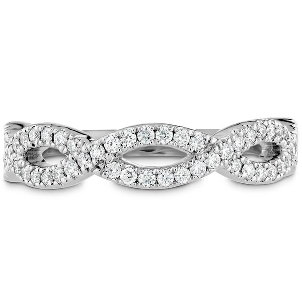 Engagement Rings - 0.3 ctw. Destiny Twist Diamond Band in 18K White Gold