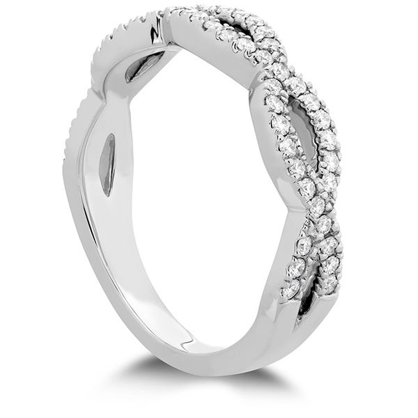 Engagement Rings - 0.3 ctw. Destiny Twist Diamond Band in 18K White Gold - image 2