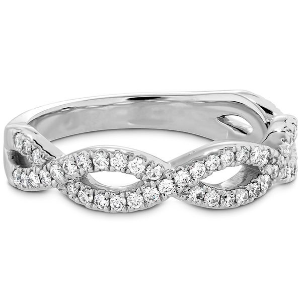 Engagement Rings - 0.3 ctw. Destiny Twist Diamond Band in Platinum - image 3