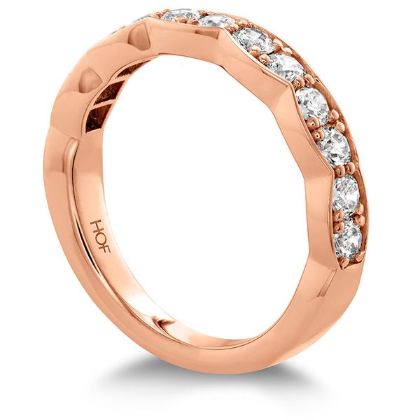Engagement Rings - 0.7 ctw. Lorelei Floral Diamond Band Large in 18K Rose Gold - image #2