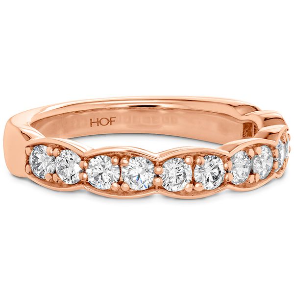 Engagement Rings - 0.7 ctw. Lorelei Floral Diamond Band Large in 18K Rose Gold - image #3