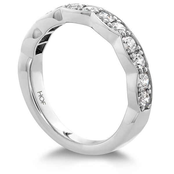 Engagement Rings - 0.7 ctw. Lorelei Floral Diamond Band Large in 18K White Gold - image 2