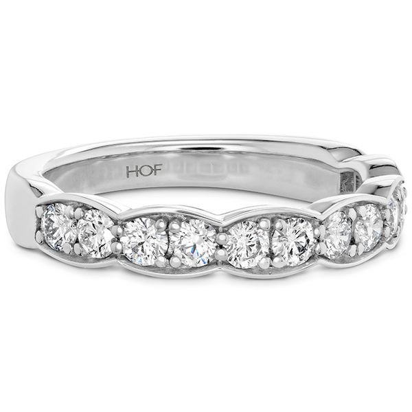 Engagement Rings - 0.7 ctw. Lorelei Floral Diamond Band Large in 18K White Gold - image #3