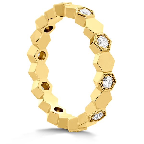 Engagement Rings - 0.3 ctw. HOF Hex Eternity Band in 18K Yellow Gold - image 2